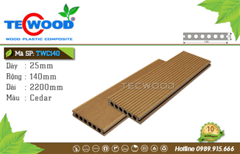 Sàn gỗ nhựa ngoài trời TecWood 140 - Cedar